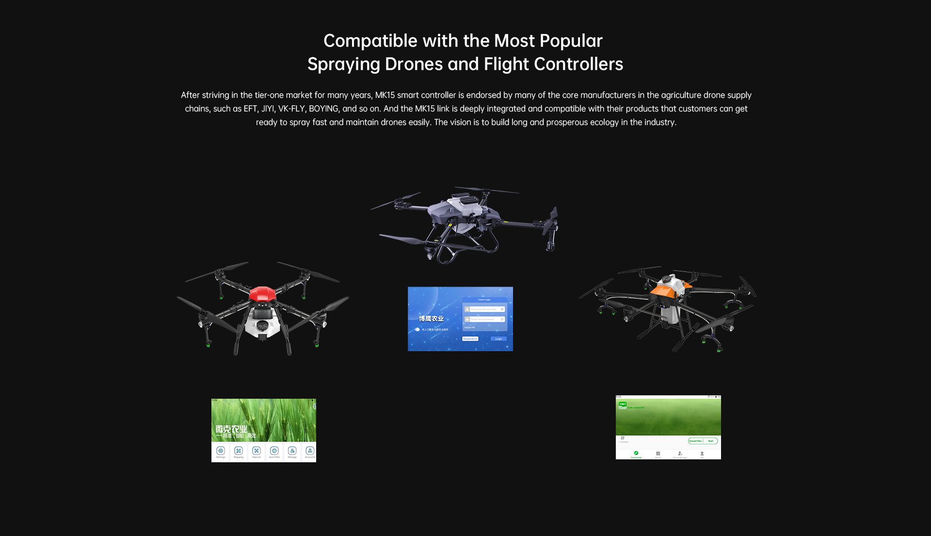 Detalles del controlador inteligente MK15 Agriculturedrone Mini HD 06